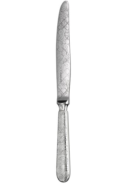 Нож обеденный jardin d`eden CHRISTOFLE серебряного цвета, арт. 00054009 | Фото 1 (Статус проверки: Проверена категория; Ограничения доставки: fragile-2)