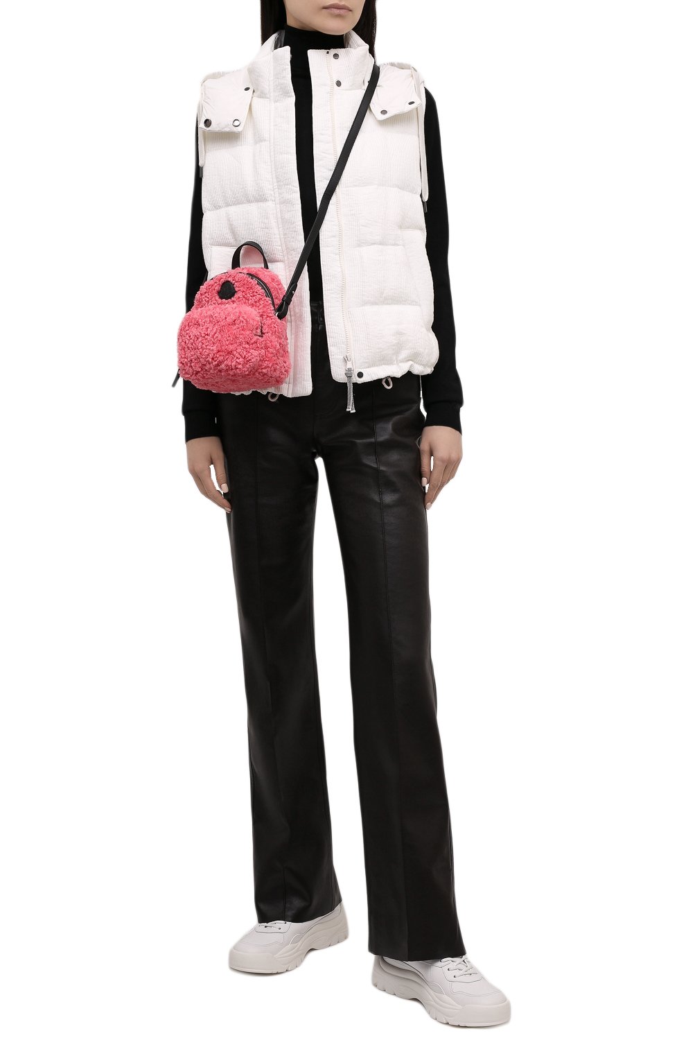 Женский рюкзак kilia small MONCLER розового цвета, арт. G2-09B-5L600-00-54AM6 | Фото 3 (Размер: mini; Ремень/цепочка: На ремешке; Материал: Текстиль; Стил и: Кэжуэл)