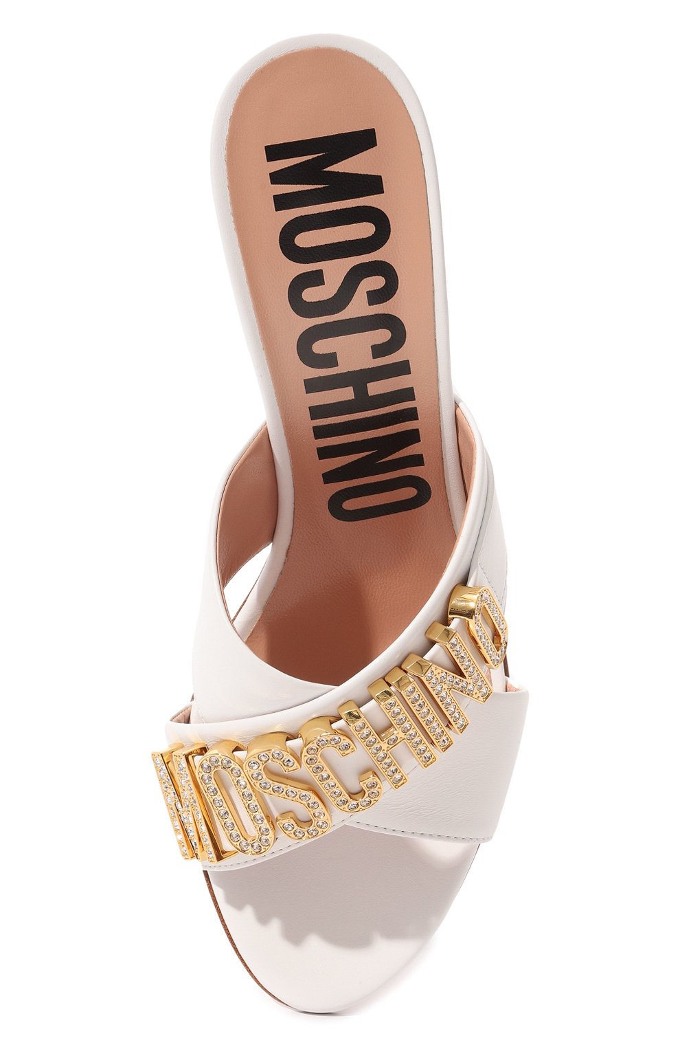 фото Кожаные мюли moschino