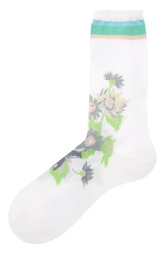 Женские хлопковые носки ANTIPAST белого цвета, арт. AM-600C | Фото 1 (Материал внешний: Синтетический материал, Хлопок; Материал сплава: Проставлено; Нос: Не проставлено)