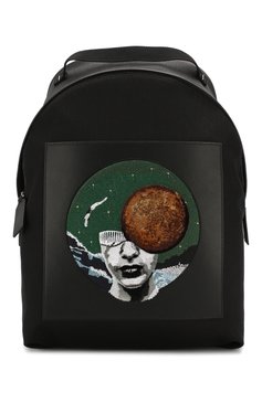 Мужской текстильный рюкзак soul planets VALENTINO черного цвета, арт. TY2B0892/TWM | Фото 1 (Материал: Текстиль; Стили: Кэжуэл; Размер: large)