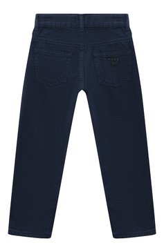 Детские джинсы EMPORIO ARMANI синего цвета, арт. 6R4J75/4N7VZ | Фото 2 (Детали: Однотонный; Материал сплава: Проставлено; Нос: Не проставлено; Материал внешний: Хлопок, Лиоцелл, Растительное волокно)