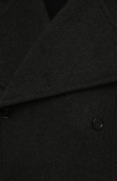 Мужской шерстяное пальто DOLCE & GABBANA темно-серого цвета, арт. G024ZT/FU2H5 | Фото 5 (Материал внешний: Шерсть; Рукава: Длинные; Длина (верхняя одежда): Длинные; Мужское Кросс-КТ: пальто-верхняя одежда; Стили: Кэжуэл)