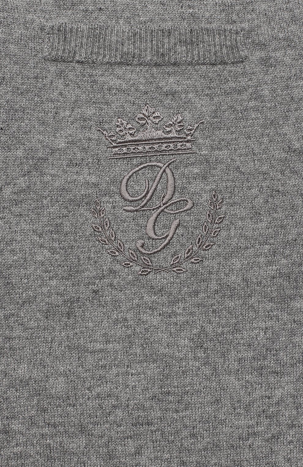 Мужского кашемировые джоггеры DOLCE & GABBANA темно-серого цвета, арт. L4KP00/JAW00/8-14 | Фото 3 (Unisex kids: Брюки; Региональные ограничения белый список (Axapta Mercury): RU; Мальчики Кросс-КТ: Джоггеры-одежда, Брюки-одежда; Ростовка одежда: 10 - 11 лет | 140 - 146см, 12 лет | 152 см, 8 лет | 128 см)