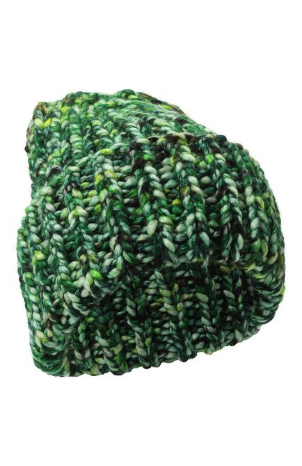 Женская шапка A.T.T. зеленого цвета, арт. 2360 | Фото 1 (Материал сплава: Проставлено; Нос: Не проставлено; Материал: Синтетический материал, Текстиль)