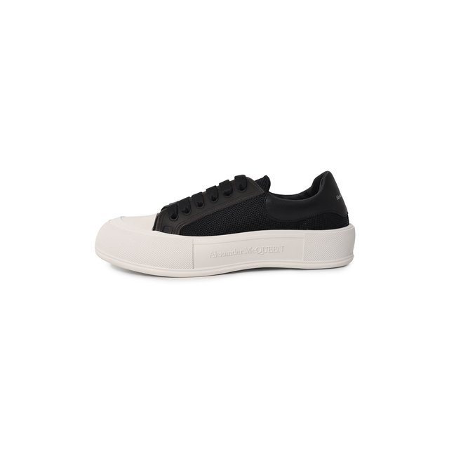 Текстильные кеды Deck Plimsoll Alexander McQueen  711098/W4UB3 Фото 4