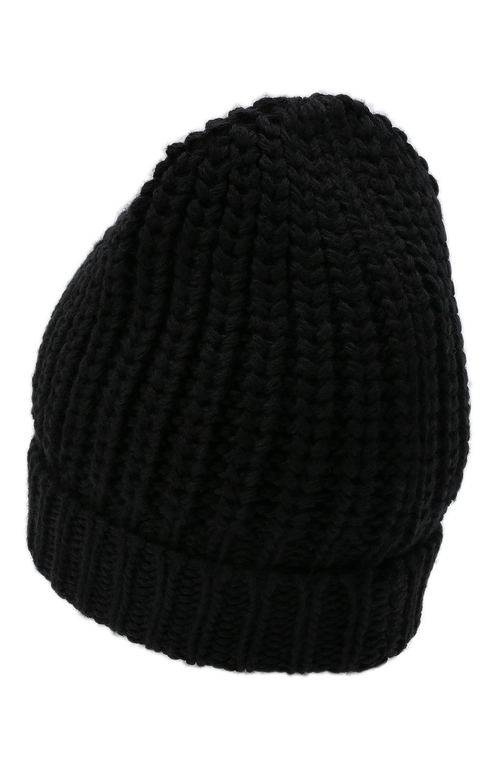 Детского шапка LES HOMMES черного цвета, арт. KLK850-653U | Фото 2 (Материал: Текстиль, Шерсть, Синтетический материал)