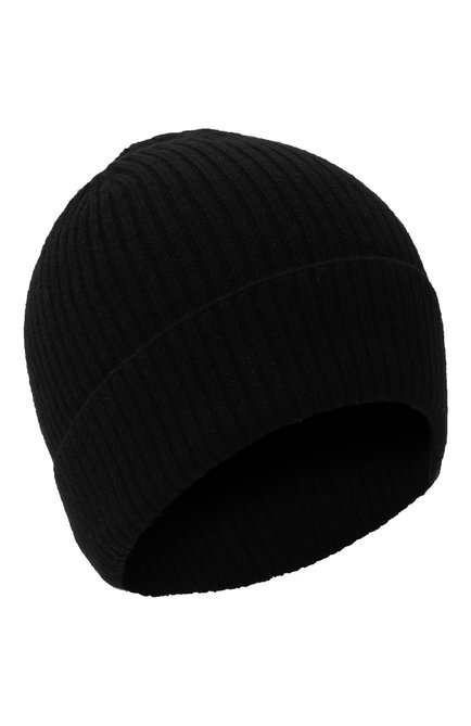 Мужская кашемировая шапка lyon CANOE черного цвета, арт. 4912210 | Фото 1 (Материал: Шерсть, Кашемир, Текстиль; Кросс-КТ: Трикотаж)