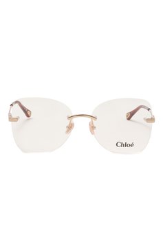 Женские оправа CHLOÉ золотого цвета, арт. CH0136 002 | Фото 3 (Тип очков: Оправа; Материал: Металл; Оптика Гендер: оптика-женское; Очки форма: Бабочка)