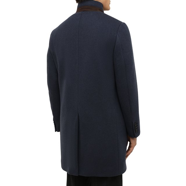 фото Кашемировое пальто с меховой подкладкой ermenegildo zegna