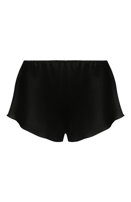Женские шелковые шорты LUNA DI SETA черного цвета, арт. VLST08006 | Фото 1 (Материал внешний: Шелк; Женское Кросс-КТ: Домашние шорты)