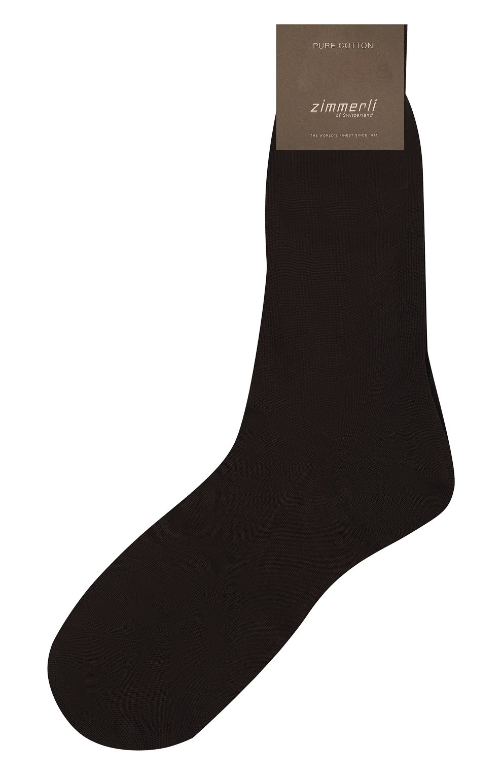Мужские хлопковые носки ZIMMERLI темно-коричневого цвета, арт. 2501 | Фото 1 (Кросс-КТ: бельё; Материал сплава:  Проставлено, Проверено; Нос: Не проставлено; Материал внешний: Хлопок; Статус проверки: Проверено, Проверена категория)