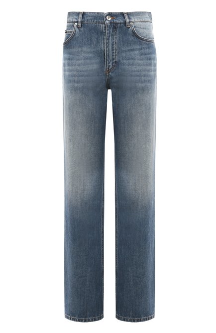 Женские джинсы DOLCE & GABBANA синего цвета, арт. FTCGND/G8KV0 | Фото 1 (Длина (брюки, джинсы): Стандартные; Материал сплава: Проставлено; Материал внешний: Хлопок; Драгоценные камни: Проставлено)