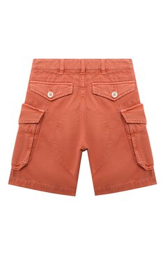Детские хлопковые шорты BRUNELLO CUCINELLI оранжевого цвета, арт. B252WP900B | Фото 2 (Случай: Повседневный; Материал внешний: Хлопок)