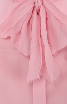 Детское шелковая блуза с воротником аскот DOLCE & GABBANA светло-розового цвета, арт. L53S65/FU1HW/8-14 | Фото 3 (Материал внешний: Шелк; Рукава: Длинные; Статус проверки: Проверено, Проверена категория)