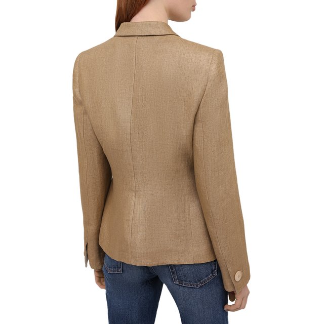 Льняной жакет Giorgio Armani  1SHGG0KP/T02FE Фото 4