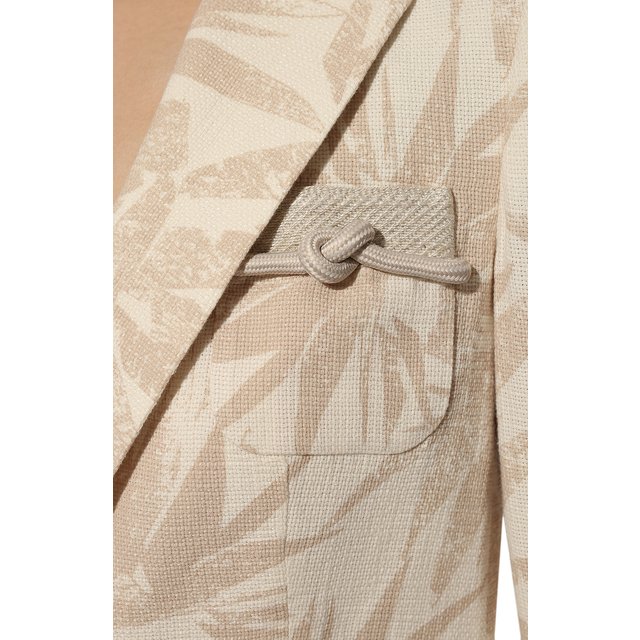 Жакет из хлопка и льна Giorgio Armani  2SHGG00C/T0344 Фото 5