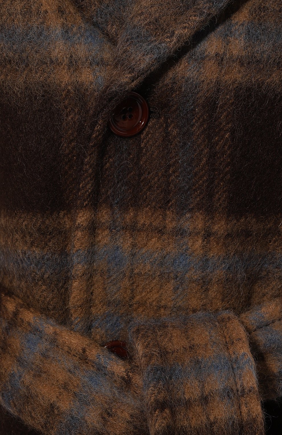 Мужской шерстяное пальто GUCCI коричневого цвета, арт. 664710 ZAG9O | Фото 5 (Материал внешний: Шерсть; Рукава: Длинные; Длина (верхняя одежда): До колена; Материал сплава: Проставлено; Нос: Не проставлено; Драгоценные камни: Проставлено; Стили: Кэжуэл)