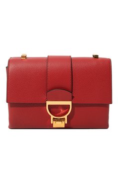 Женская сумка arlettis COCCINELLE красного цвета, арт. E1 MD5 12 07 01 | Фото 1 (Сумки-технические: Сумки через плечо; Материал: Натуральная кожа; Ремень/цепочка: На ремешке; Размер: small)