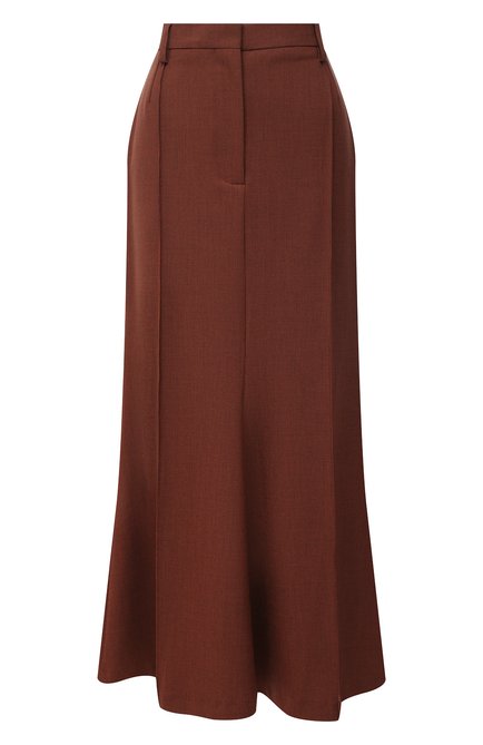 Женская юбка NANUSHKA коричневого цвета по цене 54650 руб., арт. MACIE_RUST_H0UNDST00TH SUITING | Фото 1