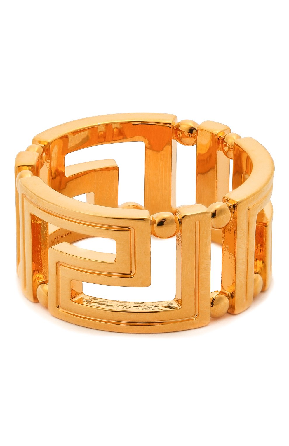 Мужское кольцо greca VERSACE золотого цвета, арт. DG57594/DJMT | Фото 1 (Материал: Металл)
