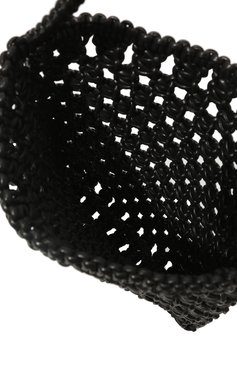 Женский сумка-тоут woven YUZEFI черного цвета, арт. YUZC0-HB-WT-01 | Фото 5 (Сумки-технические: Сумки-шопперы; Размер: medium; Материал: Текстиль, Экокожа)