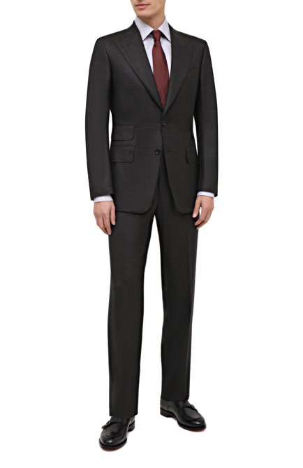 Мужской шерстяной костюм TOM FORD темно-коричневого цвета по цене 433500 руб., арт. 822R31/21AL43 | Фото 1