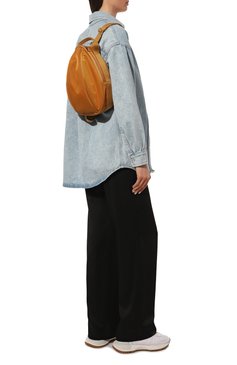 Женский рюкзак 011 BORBONESE светло-коричневого цвета, арт. 924287 | Фото 7 (Материал: Текстиль; Стили: Кэжуэл)