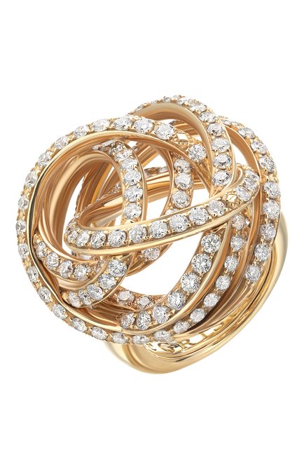 Женские кольцо DE GRISOGONO бесцветного цвета, арт. 54102/04 | Фото 1 (Материал сплава: Розовое золото; Драгоценные камни: Бриллианты)