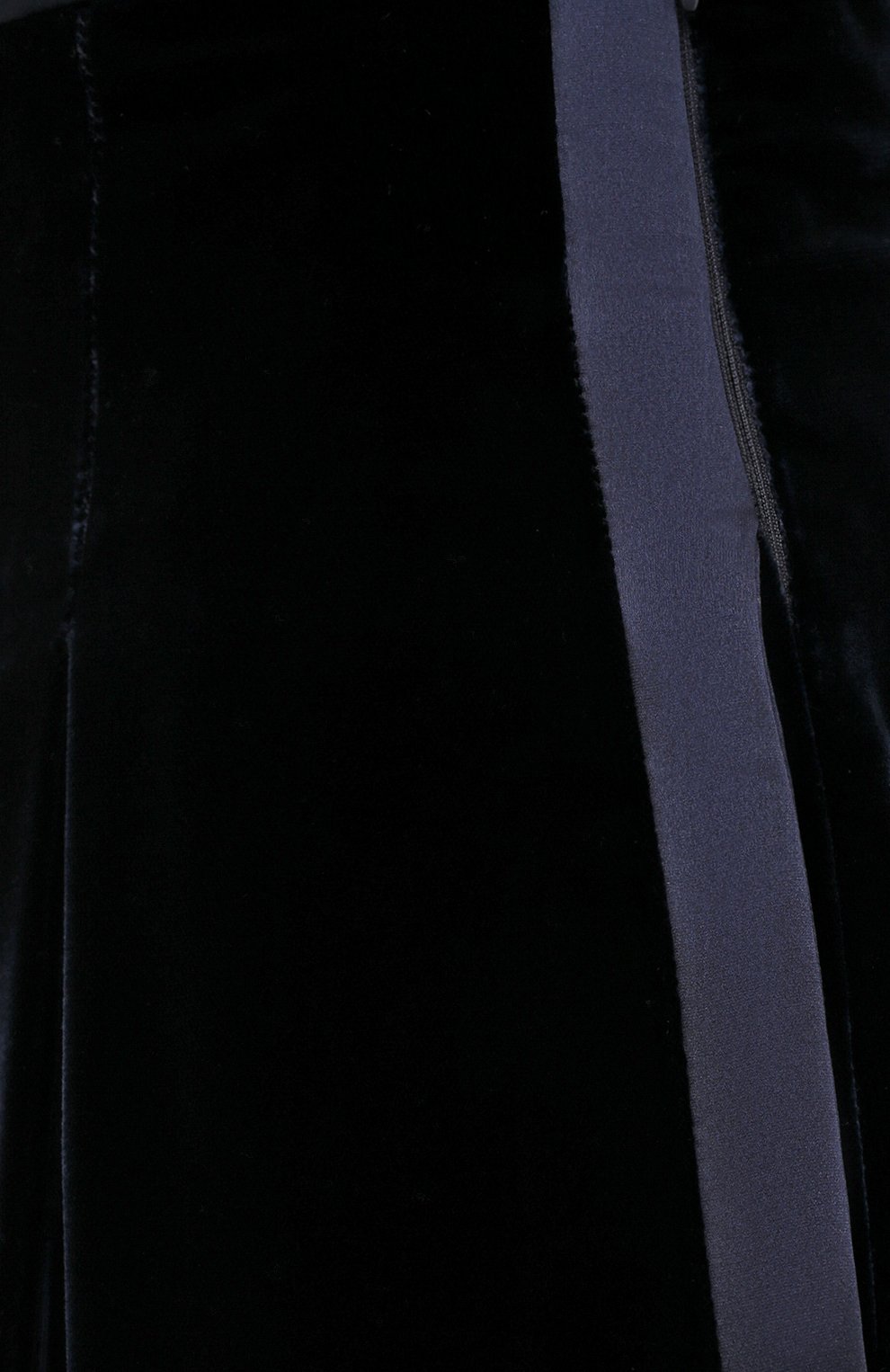 Женские брюки из вискозы и шелка GIORGIO ARMANI синего цвета, арт. 0WHPP0DI/T01FD | Фото 5 (Длина (брюки, джинсы): Удлинен�ные; Силуэт Ж (брюки и джинсы): Широкие; Стили: Гламурный; Женское Кросс-КТ: Брюки-одежда; Материал внешний: Вискоза)