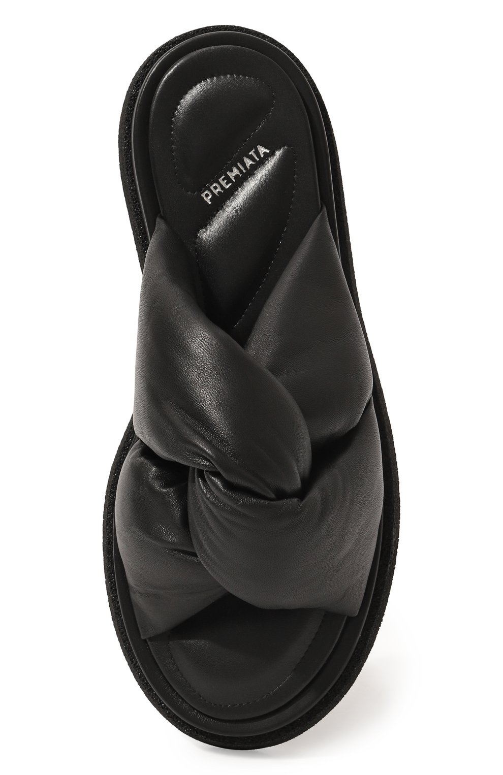 Женские кожаные шлепанцы PREMIATA черного цвета, арт. M6506/NAPPA | Фото 6 (Подошва: Платформа; Материал внутренни й: Натуральная кожа; Материал сплава: Проставлено; Драгоценные камни: Проставлено)