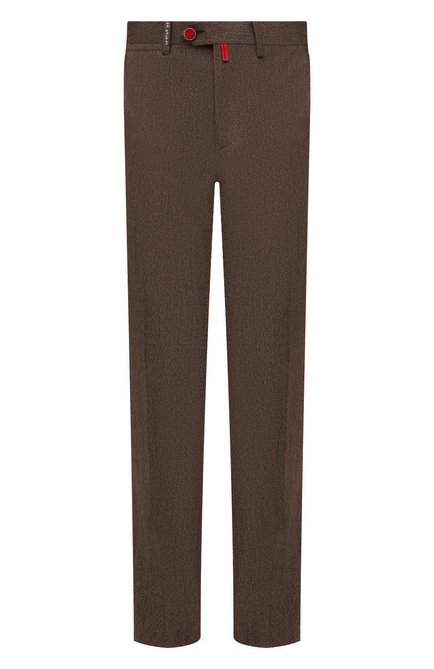Мужские брюки из шерсти и кашемира KITON коричневого цвета по цене 144500 руб., арт. UFPP79K0121A | Фото 1