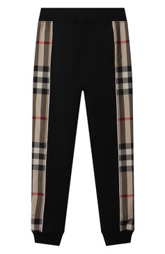 Детские хлопковые джоггеры BURBERRY черного цвета, арт. 8047431 | Фото 1 (Материал внешний: Хлопок; Мальчики Кросс-КТ: Джоггеры-одежда; Ростовка одежда: 10 - 11 лет | 140 - 146см, 12 лет | 152 см, 16 лет | 164 см, 3 года | 98 см, 4 года | 104 см, 6 лет | 116 см, 8 лет | 128 см)