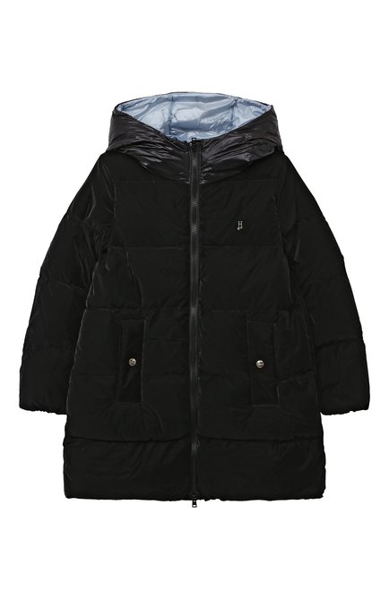 Детская пуховая куртка HERNO черного цвета по цене 86450 руб., арт. PI000155G/12500/10A-14A | Фото 1