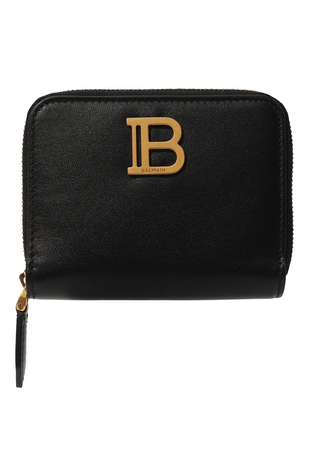 Женские кожаный кошелек BALMAIN черного цвета, арт. BN1NK196/LBST | Фото 1 (Материал: Натуральная кожа; Материал сплава: Проставлено; Нос: Не проставлено)