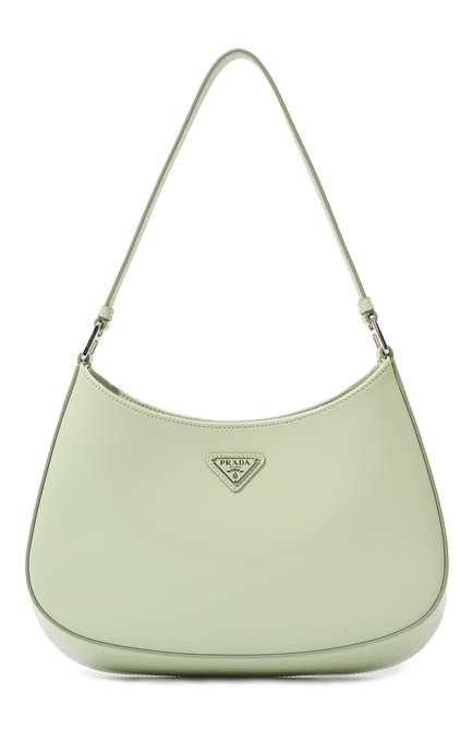 Женская сумка cleo PRADA светло-зеленого цвета, арт. 1BC499-ZO6-F0934-OOO | Фото 1 (Материал: Натуральная кожа; Сумки-технические: Сумки top-handle; Размер: medium)