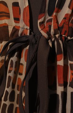 Женская шелковая туника SHAN разноцветного цвета, арт. 52322-74 | Фото 5 (Материал внешний: Шелк; Длина Ж (юбки, платья, шорты): Мини; Женское Кросс-КТ: Туника-пляжная одежда; Стили: Кэжуэл)