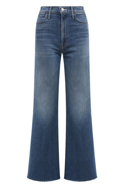 Женские джинсы MOTHER голубого цвета, арт. 10467-259 | Фото 1 (Материал внешний: Деним, Хлопок; Силуэт Ж (брюки и джинсы): Расклешенные; Стили: Кэжуэл; Кросс-КТ: Деним; Длина (брюки, джинсы): Стандартные)
