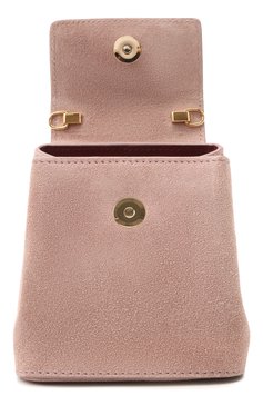 Женская сумка liza mini RUBEUS MILANO розового цвета, арт. 014/18 | Фото 6 (Сумки-технические: Сумки top-handle; Материал: Натуральная кожа, Натуральная замша; Размер: mini; Ремень/цепочка: На ремешке)
