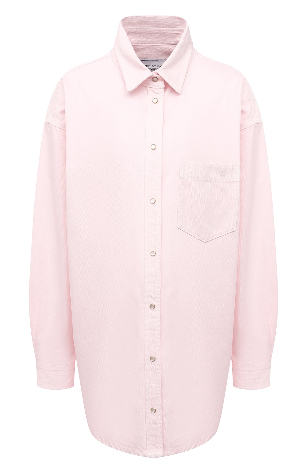 Женская хлопковая рубашка FORTE DEI MARMI COUTURE розового цвета, арт. 21SF9151-1 | Фото 1 (Рукава: Длинные; Принт: Без принта; Женское Кросс-КТ: Рубашка-одежда; Длина (для топов): Удлиненные; Региональные ограничения белый список (Axapta Mercury): RU; Материал внешний: Хлопок; Стили: Кэжуэл)
