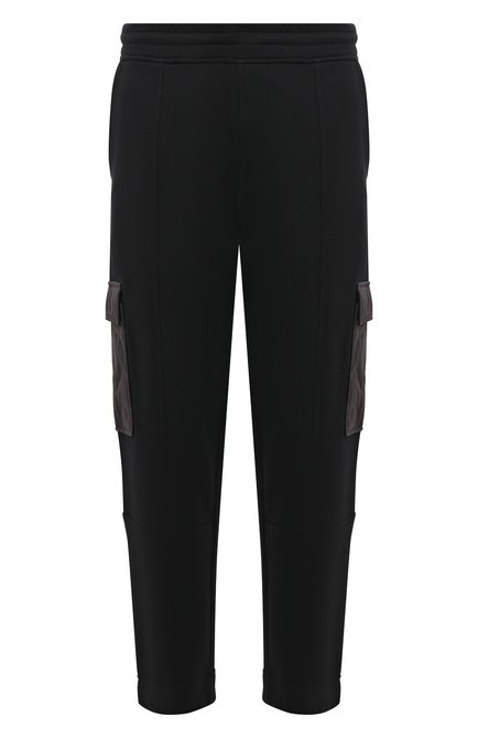 Мужские хлопковые брюки HUGO черного цвета, арт. 50496437 | Фото 1 (Материал внешний: Хлопок; Материал сплава: Проставлено; Длина (брюки, джинсы): Стандартные; Драгоценные камни: Проставлено)