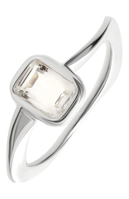Мужского кольцо-волна с хрусталем MOONKA серебряного цвета, арт. wav-r-crs | Фото 1