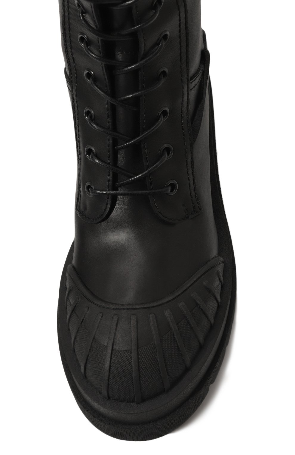 Женские кожаные ботинки PREMIATA черного цвета, арт. M6561/YUK0N | Фото 6 (Подошва: Платформа; Женское Кросс-КТ: Военные ботинки; Материал внутренний: Натуральная кожа; Материал сплава: Проставлено; Каблук высота: Средний; Материал утеплителя: Без утеплителя; Драгоценные камни: Проставлено)