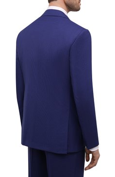 Мужской шерстяной костюм KITON синего цвета, арт. UA81K01X62 | Фото 3 (Материал внешний: Шерсть; Рукава: Длинные; Костюмы М: Однобортный; Стили: Классический; Материал подклада: Купро)