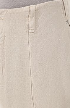 Мужские джоггеры TRANSIT бежевого цвета, арт. CFUTRKE140 | Фото 5 (Длина (брюки, джинсы): Стандартные; Мужское Кросс-КТ: Джоггеры-одежда; Материал внешний: Лиоцелл, Лен, Растительное волокно; Силуэт М (брюки): Джоггеры)