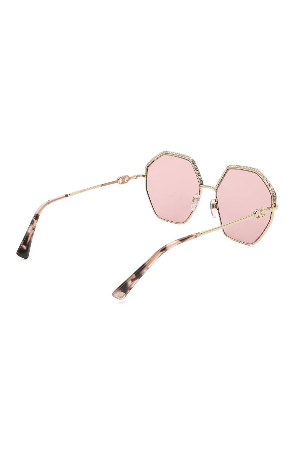 Женские солнцезащитные очки VALENTINO розового цвета, арт. 2044-300384 | Фото 4 (Региональные ограничения белый список (Axapta Mercury): RU; Тип очков: С/з; Очки форма: Over-size)