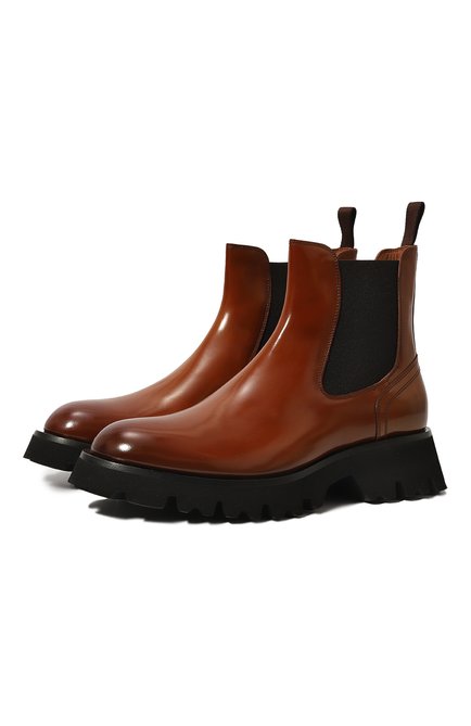Женские кожаные ботинки SANTONI коричневого цвета по цене 112500 руб., арт. WTFR70719G0MNNVCN01 | Фото 1