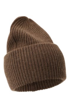 Женская шапка из шерсти и кашемира ADDICTED коричневого цвета, арт. MK924 | Фото 1 (Материал: Текстиль, Шерсть)