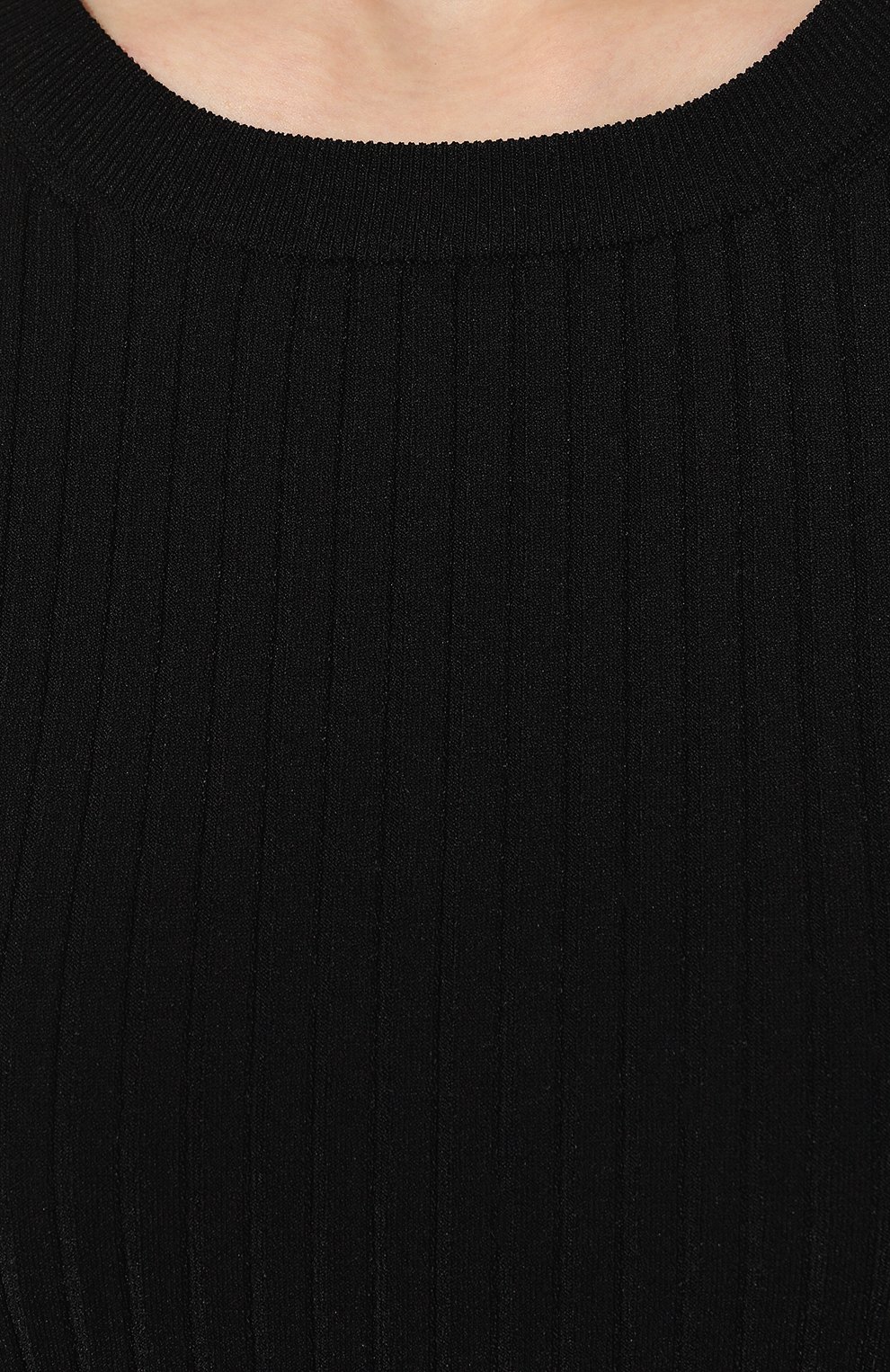 Женский пуловер из вискозы DOLCE & GABBANA черного цвета, арт. FXG26T/JDMA2 | Фото 5 (Рукава: Короткие; Длина (для топов): Стандартные; Материал сплава: Проставлено; Материал внешний: Вискоза; Женское Кросс-КТ: Пуловер-одежда; Драгоценные камни: Проставлено; Стили: Кэжуэл)