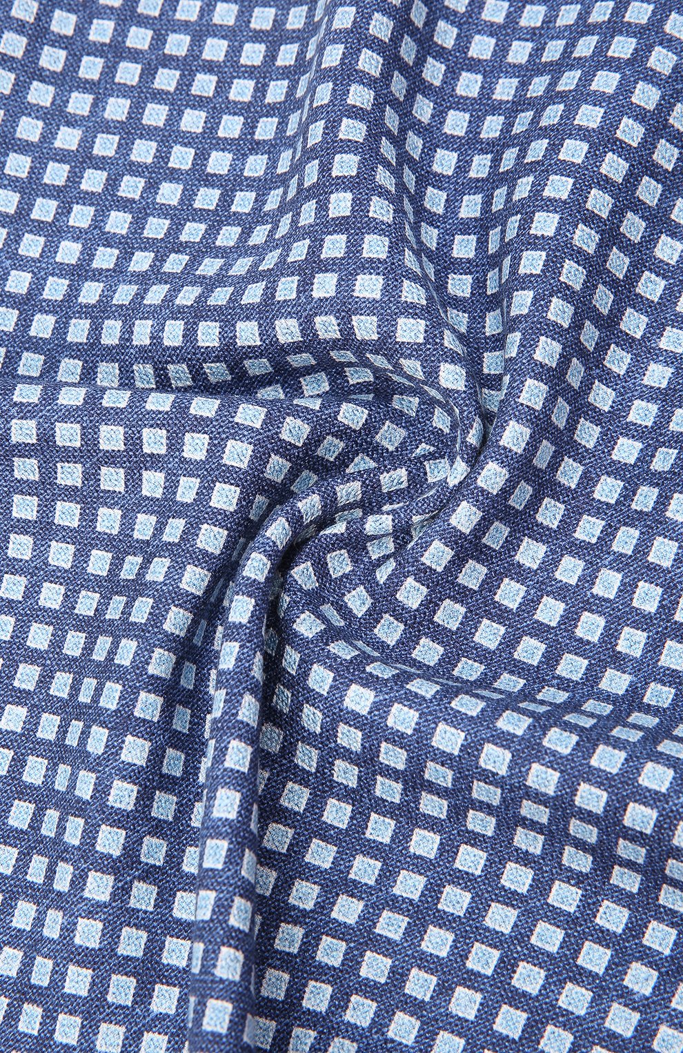 Мужской шелковый платок BRUNELLO CUCINELLI синего цвета, арт. MW8830091 | Фото 2 (Материал: Текстиль, Шелк)